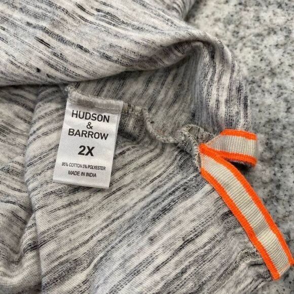 Hudson & Barrow NYC 2X XXL Blue & Gray Heather Short Sleeve Tee - Picture 9 of 9